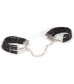 Чёрные дизайнерские наручники Plaisir Nacre Bijoux
