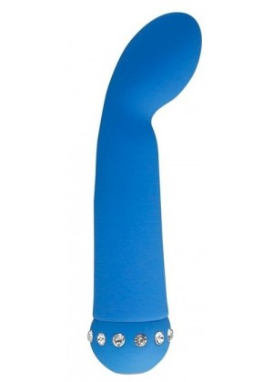 Голубой вибратор SPARKLE SUCCUBI  BLISS G VIBE - 14,2 см.