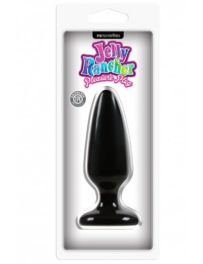 Средняя черная анальная пробка Jelly Rancher Pleasure Plug Medium - 12,7 см.