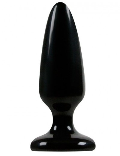 Средняя черная анальная пробка Jelly Rancher Pleasure Plug Medium - 12,7 см.