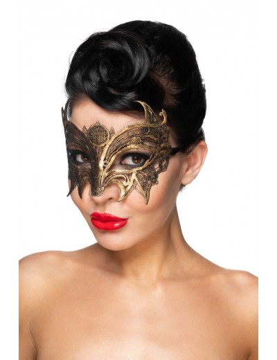 Золотистая карнавальная маска  Андромеда