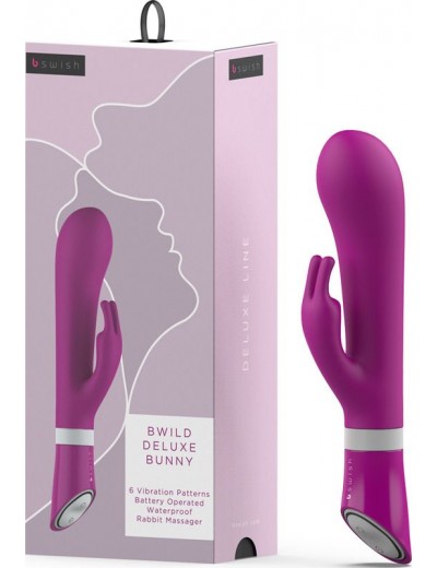 Ярко-розовый вибратор-кролик Bwild Deluxe Bunny - 19,3 см.