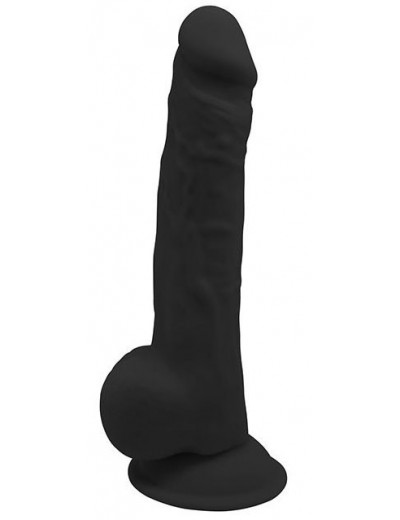 Черный реалистичный фаллоимитатор 9.5INCH BLACK - 24 см.