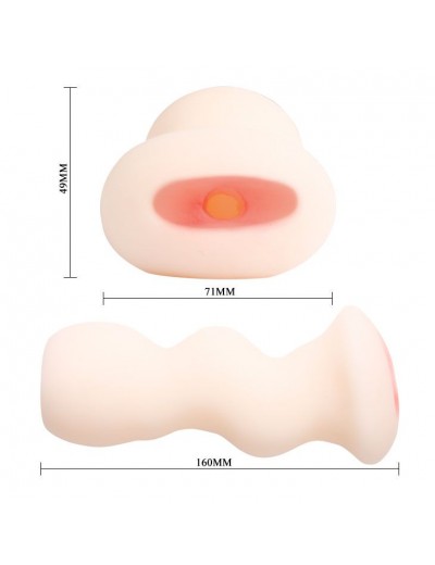 Набор из 3-х мастурбаторов (вагина, ротик и анус) с вибрацией